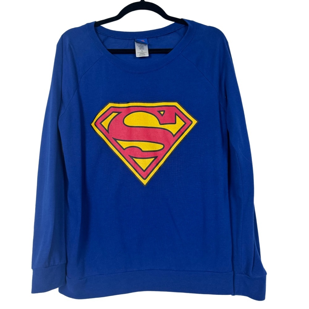 Blue Soft Superman Shirt Large